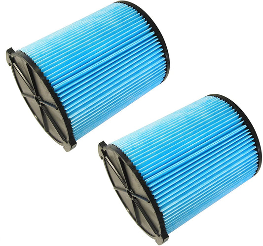 MaximalPower Replacement VF5000 Wet Dry Vacuum Filter for Ridgid Vacuum 6-20 Gallon Reusable and Washable Filter for Cleaning Dust Debris Wood chips for Home Garage Driveway (2 Pack)