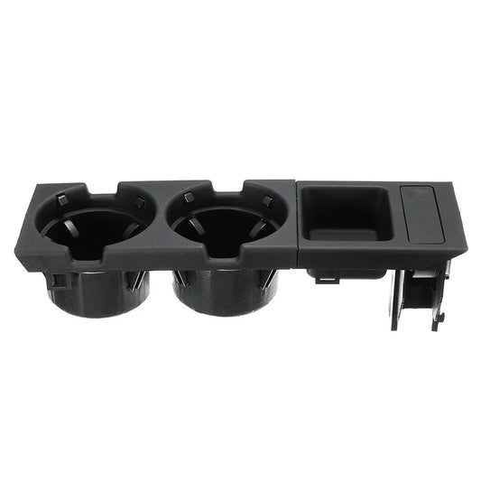 Aibecy Car Front Center Console Drink Cup Holder + Coin Holder Tray for 3Series E46 1998-2004 Black