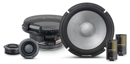 Pair Alpine R2-S65C 6.5 2-Way Car Audio Component Speakers High-Resolution