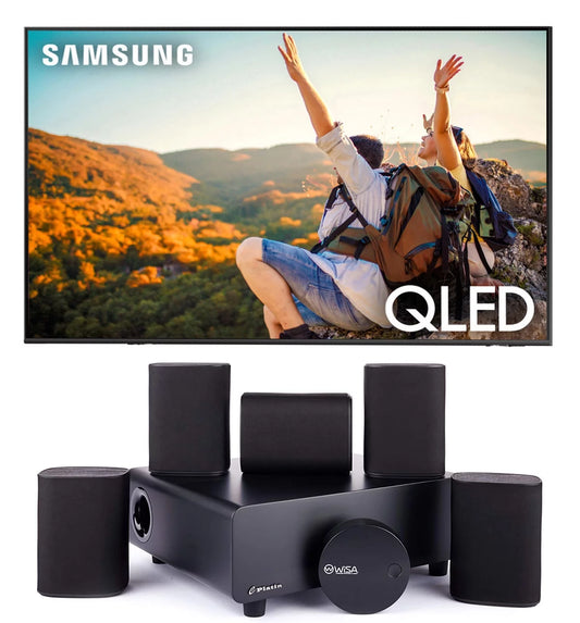 Samsung QN32Q60CAFXZA 32 QLED 4K Quantum HDR Smart TV with a Platin MILAN-5-1-SOUNDSEND 5.1 Immersive Cinema-Style Sound System (2023)
