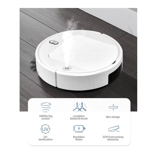Robotic Vacuum Cleaner   For Hardwood  Tile  Low Pile Carpets Robo Cleaner