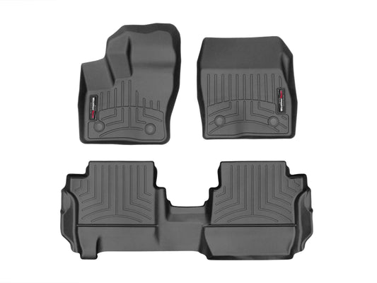 WeatherTech Custom Fit FloorLiners compatible with 2018-2020 Ford Transit Connect - 1st & 2nd Row, Black