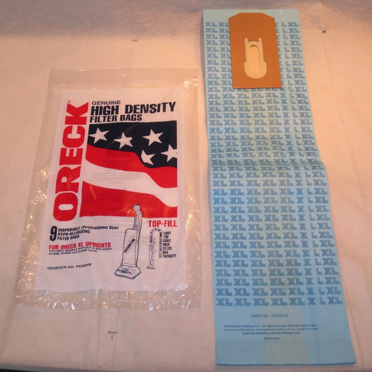 Oreck XL 2000 8000 9000 Non Dock Upright High Density Style Allergen Vac Bags [18 Bags]