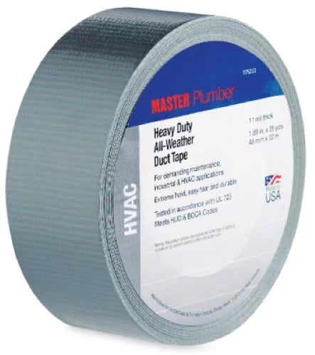 Master Plumber 1126785 1.89 x 35 Yard Contractor Maximum Duty HVAC Duct Tape - Quantity of 12