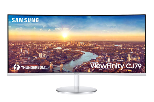 SAMSUNG 34 Class Widescreen WQHD (3440 x 1440) Curved Monitor - LC34J791WTNX/ZA