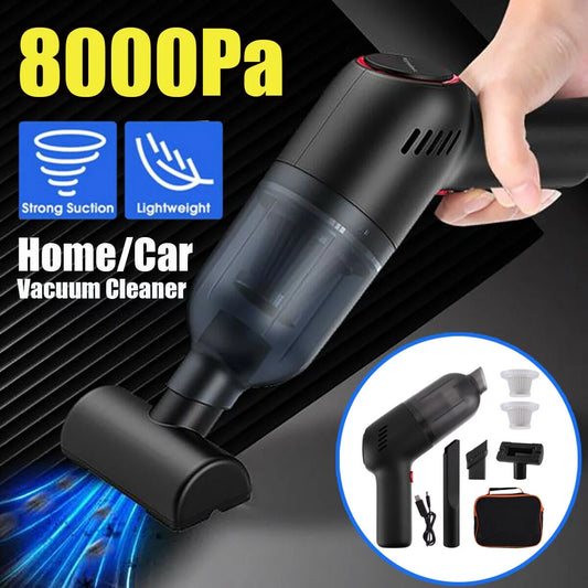8000Pa Cordless Car Vacuum Cleaner 120W For Auto Mini Portable Handheld Duster