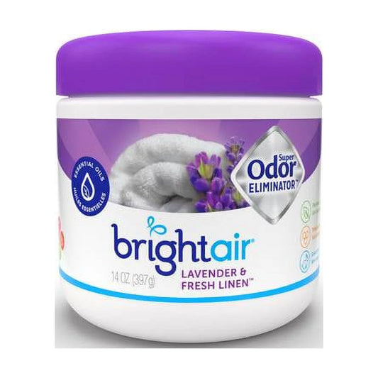 3PC Bright Air 14 oz Lavender and Fresh Linen Super Odor Eliminator