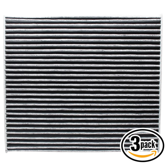 3-Pack Replacement for Cabin Air Filter for 2017 Hyundai SANTA FE V6 3.3L 3342cc Car/Automotive - Activated Carbon, ACF-11178