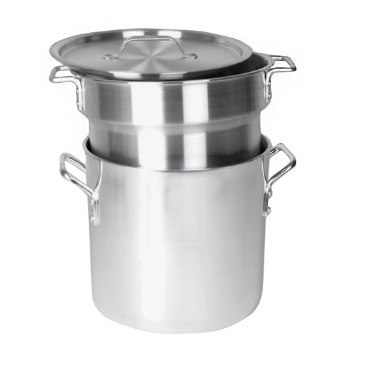 Excellante 16 quart Aluminum heavy gauge double boiler mirror finish, comes in set