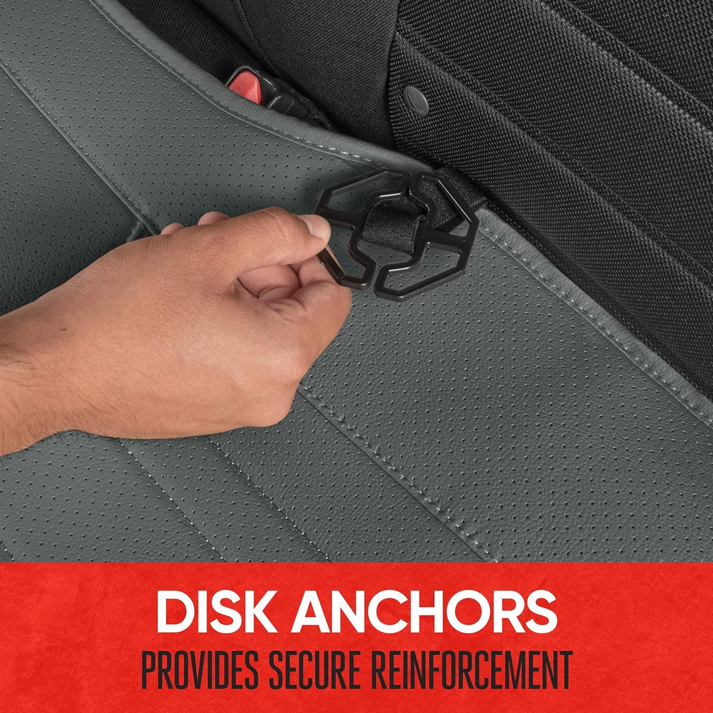 BDK Auto MTSC-421-CC: Motor Trend Pu Leather Seat Cushion/Charcoal