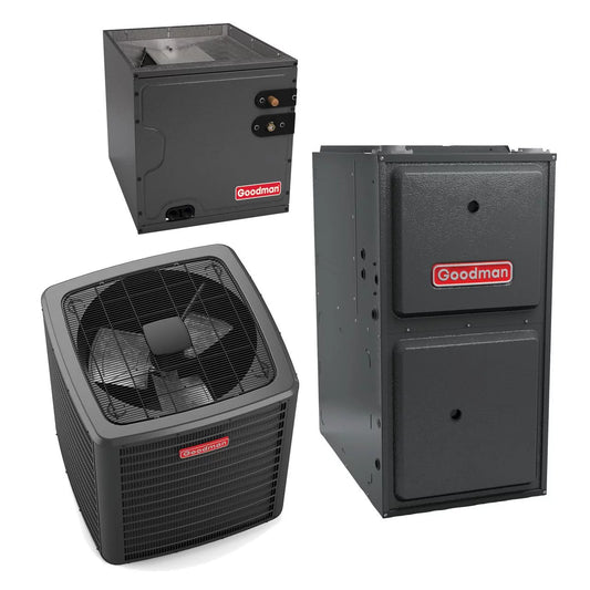 Goodman 1.5 Ton 14.5 SEER2 80,000 Btu 92% Afue Gas System (9-Speed Motor) - GSXN401810 - CAPFA1818B6 - GM9S920803BN - TX2N4A