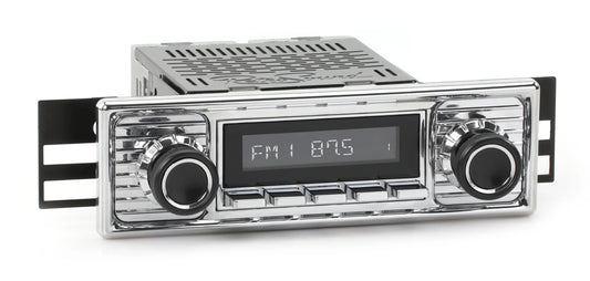 RetroRadio Compatible with 1960-66 Mercedes-Benz 300 with Chrome Faceplate Features Include Bluetooth, USB, AM/FM HC-M2-308-309-39-78PM22