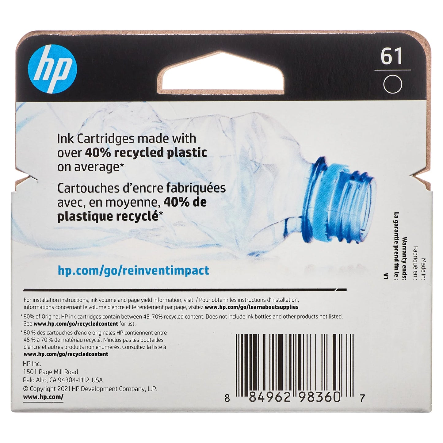HP 61 - black - original - ink cartridge