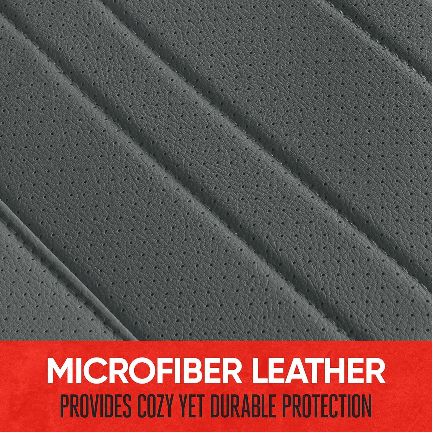 BDK Auto MTSC-421-CC: Motor Trend Pu Leather Seat Cushion/Charcoal