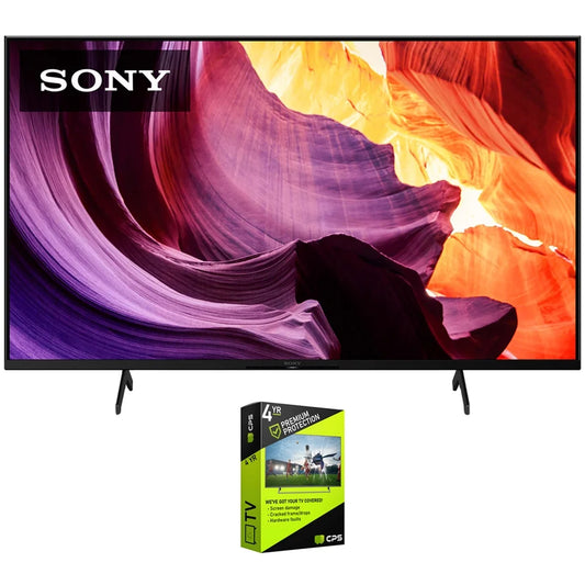 Sony KD-85X80K 85 inch X80K 4K Ultra HD LED Smart TV 2022 Model Bundle with Premium 4 YR CPS Enhanced Protection Pack
