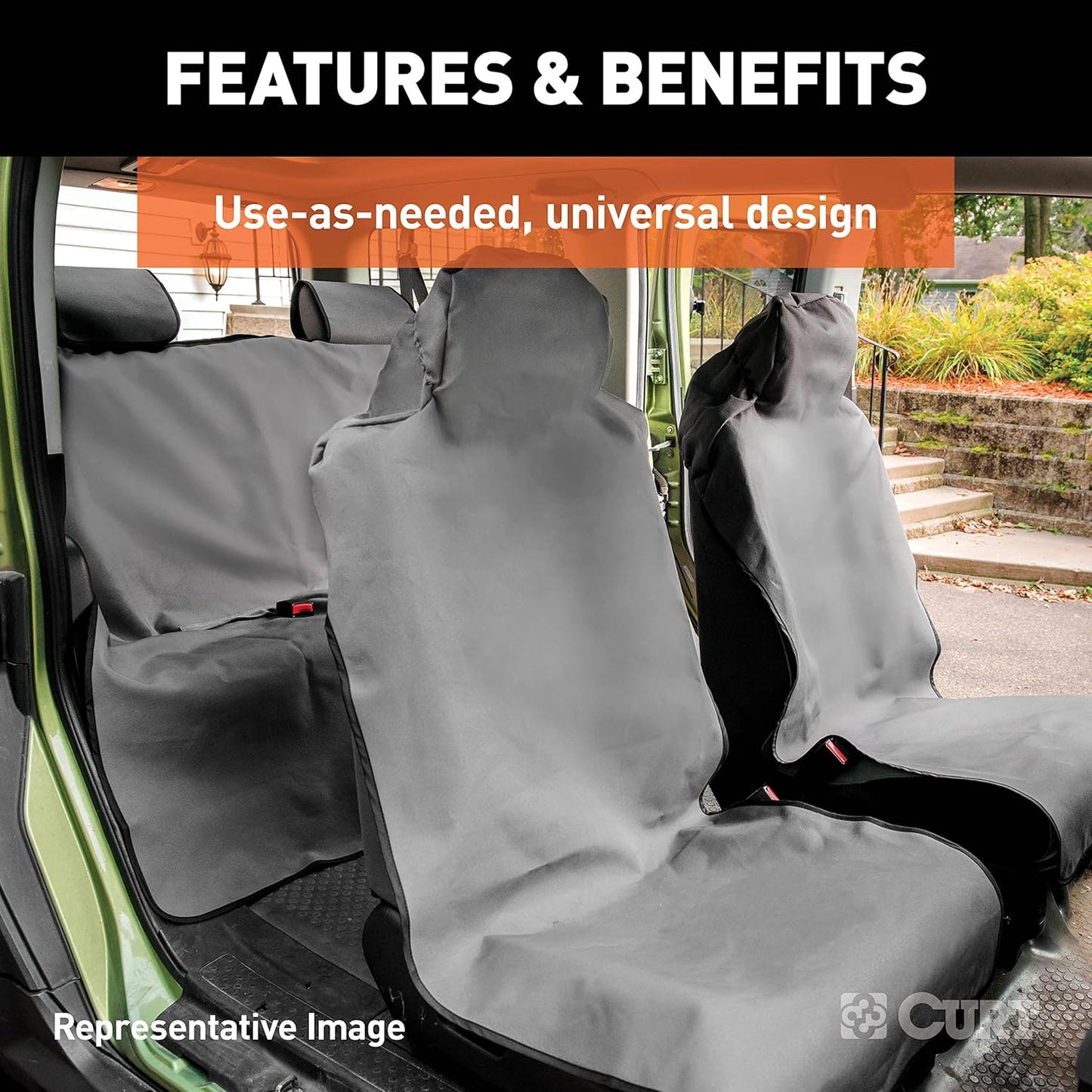 Aries Automotive 18501: Seat Defender, Front, Univ, Blk