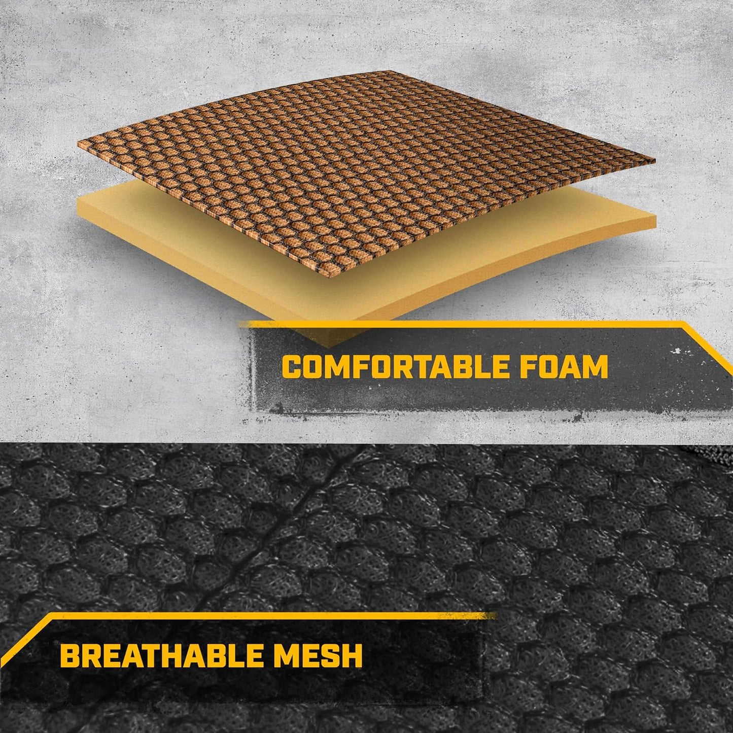 BDK Auto CASC-2284-BG: Cat 4Pc Mesh + Gabardine Seat Cover (Beige)