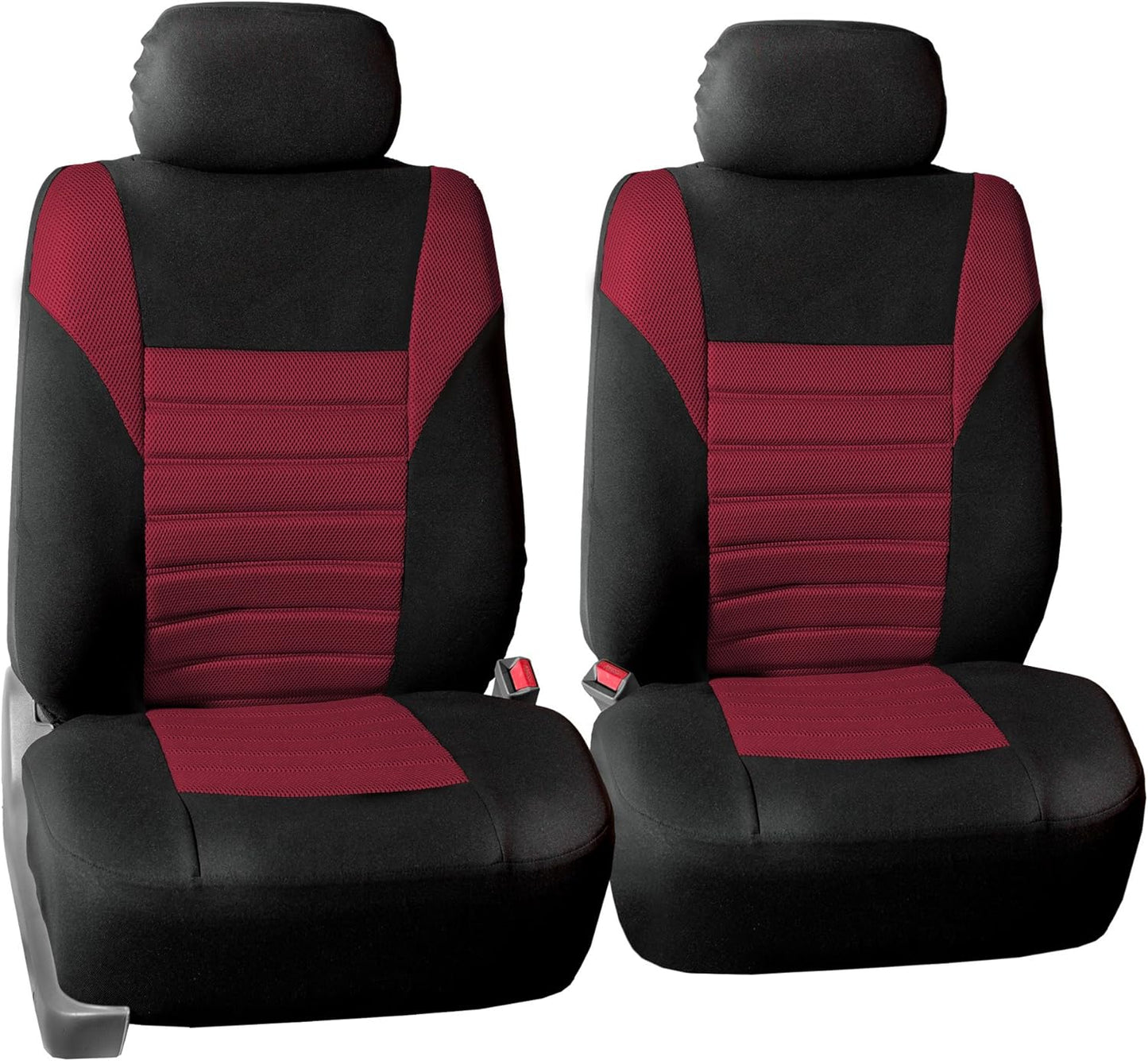 FH Group Car Seat Covers Full Set 3D Air Mesh - Universal Fit, Automotive Seat Covers, Low Back Seat Cover, Airbag Compatible,Split Bench Rear Seat,Washable Car Seat Cover for SUV, Sedan Pink