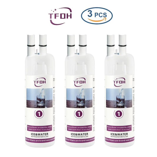 3Pack WHR1RXD1 EDR1RXD1 Water Filter Replacement 1 Compatible with W10295370A W10295370 9081 46-9081 469081 46-9930 469930 9930 P5WB2L P8RFWB2L P8WB2L P4RFWB P5WB12NL EDRIRXD1B and EDRD101G1W