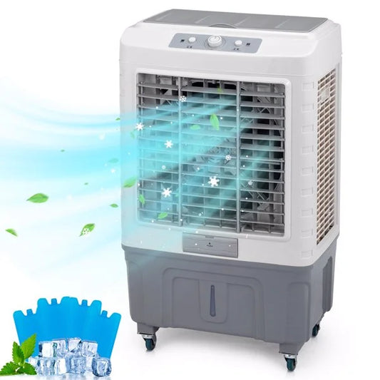 Capri Portable Evaporative Cooler, 3 in 1 Air Cooler, 4118CFM Mini Air Cooler with 3 Wind Speeds, Air Conditioner with Scroll Casters, White