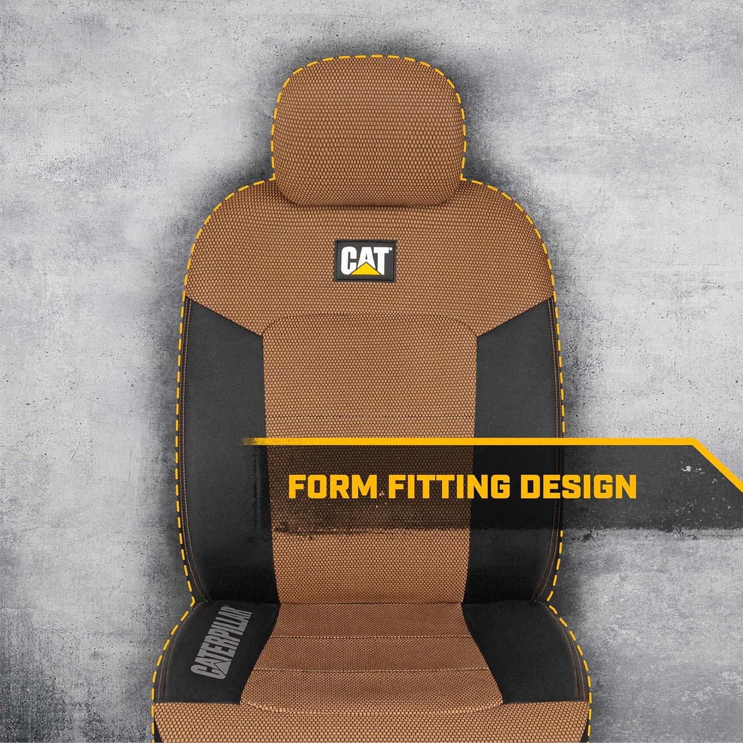 BDK Auto CASC-2284-BG: Cat 4Pc Mesh + Gabardine Seat Cover (Beige)