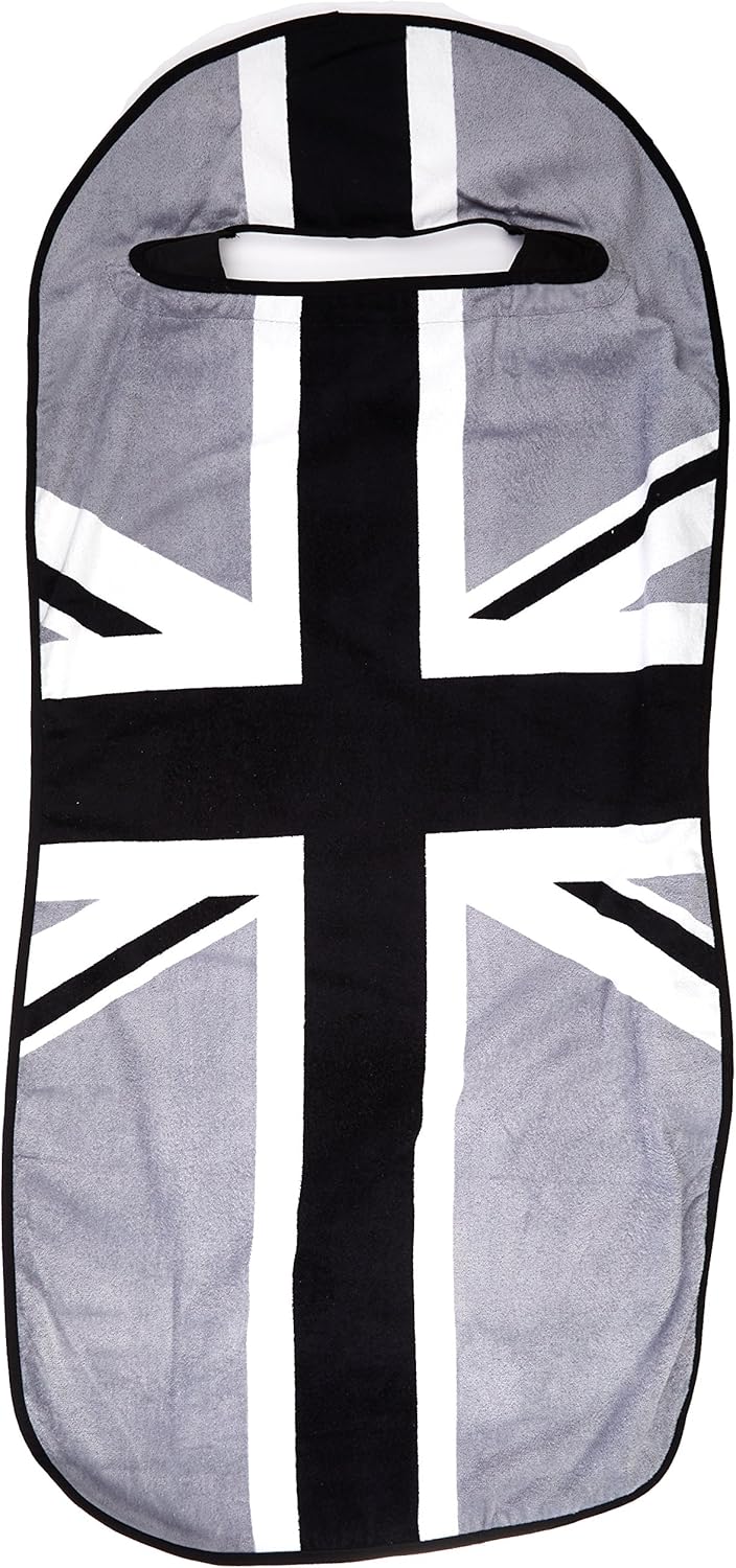 Seat Armour (SA100MINIBGR) Black/Gray 'British Flag' Seat Protector Towel