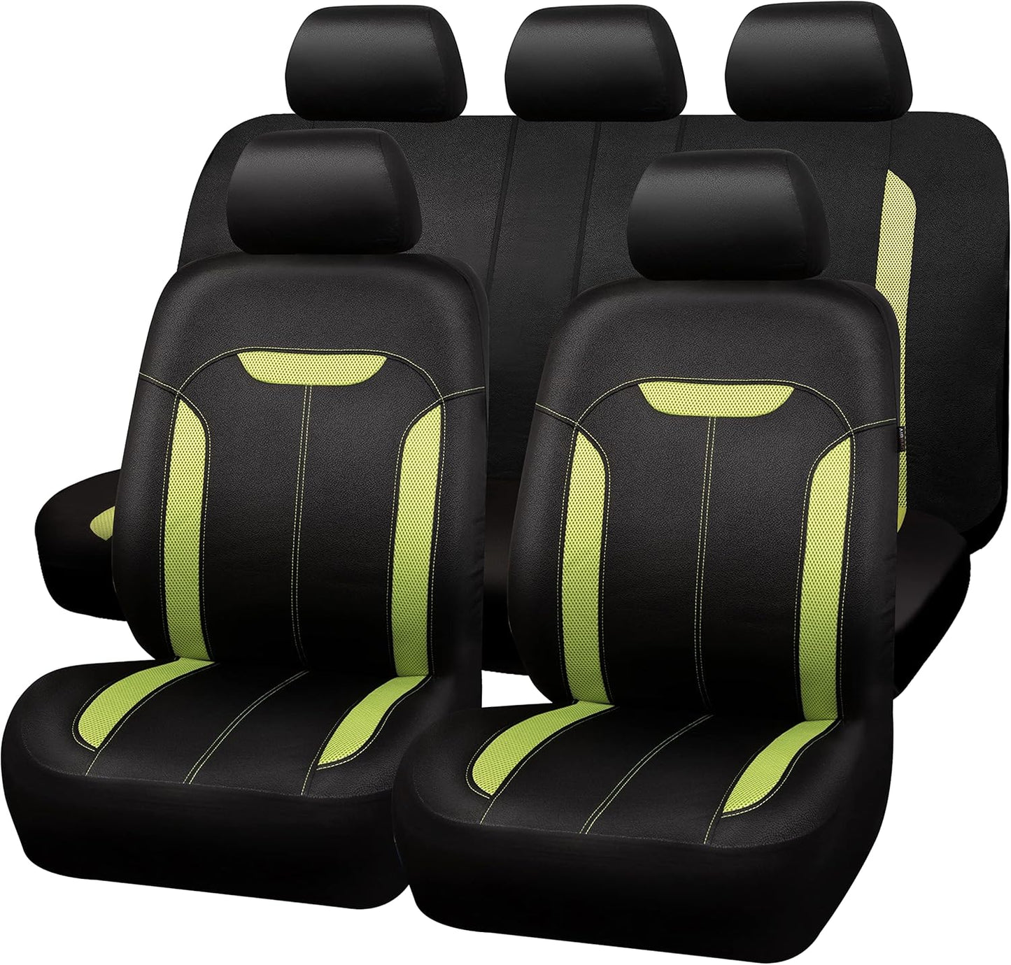 CAR PASS 3D Air Mesh in Cloth Leather Grain Breathable Seat Covers Full Set, 3zipper Rear Bench Armrest Airbag Sports, Universal Fit 95% Car,SUV,Truck,Sedan,Van, Beige (zt-0070-BE1FP-FPLB5WD22W)