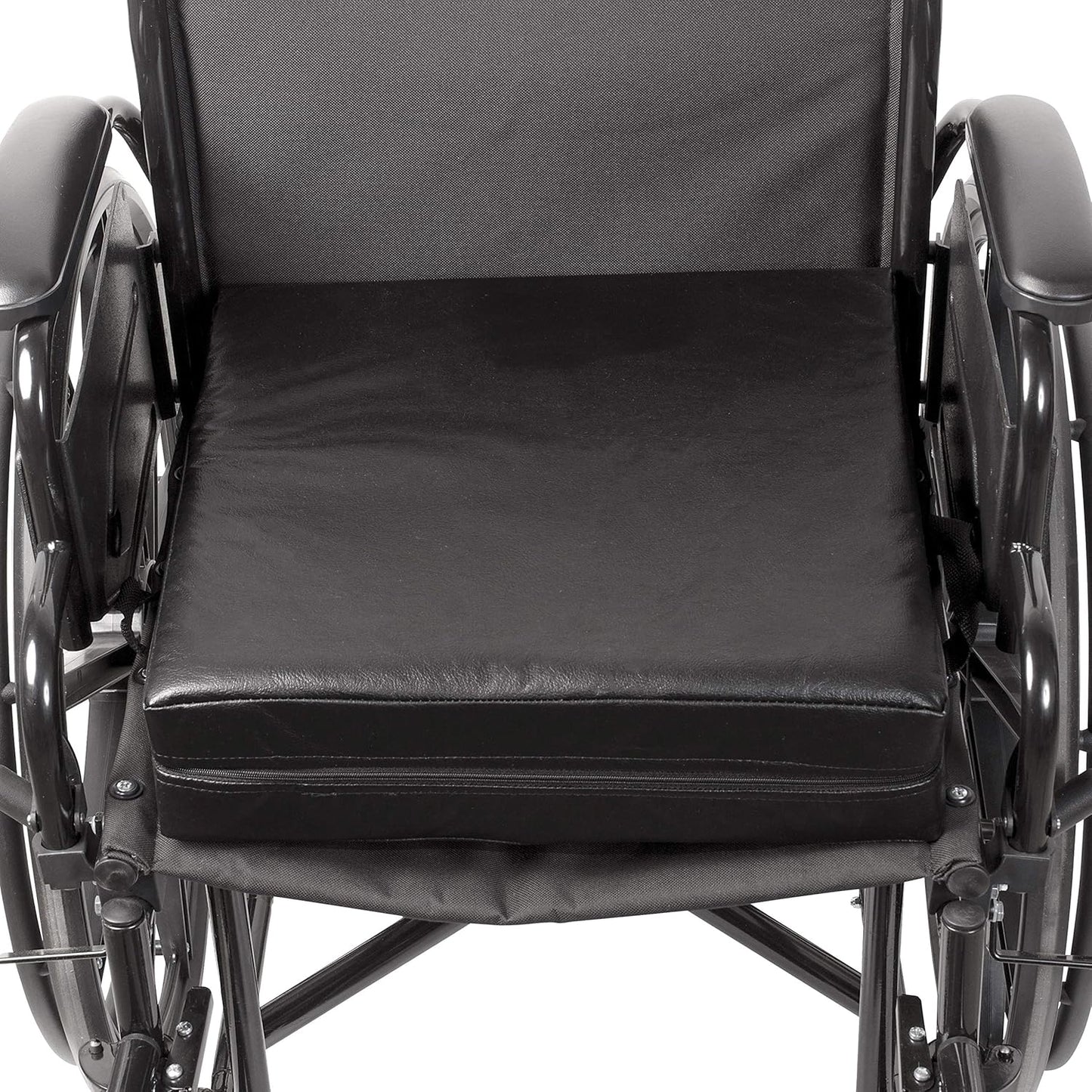 DMI Comfort Seat Cushion for Soft and Firm Support on Wheelchairs, Office Chairs, Dining Chairs and Stadium Seats, Standard Foam, 16 x 16 x 4, Black