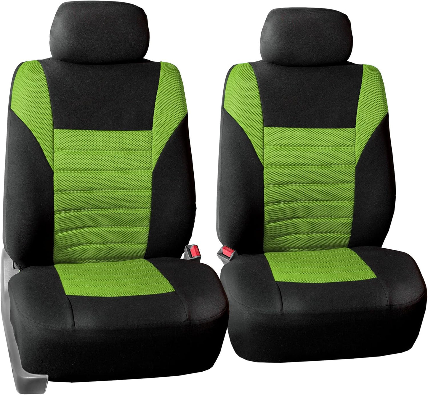 FH Group Car Seat Covers Full Set 3D Air Mesh - Universal Fit, Automotive Seat Covers, Low Back Seat Cover, Airbag Compatible,Split Bench Rear Seat,Washable Car Seat Cover for SUV, Sedan Pink