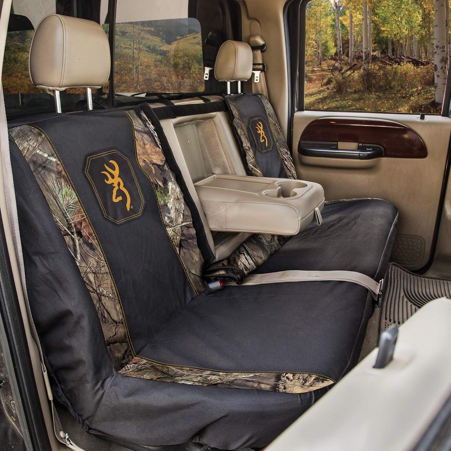 Browning Universal Bench Seat Covers, Water and Dirt Resistant Car, Truck, and SUV Seat Covers