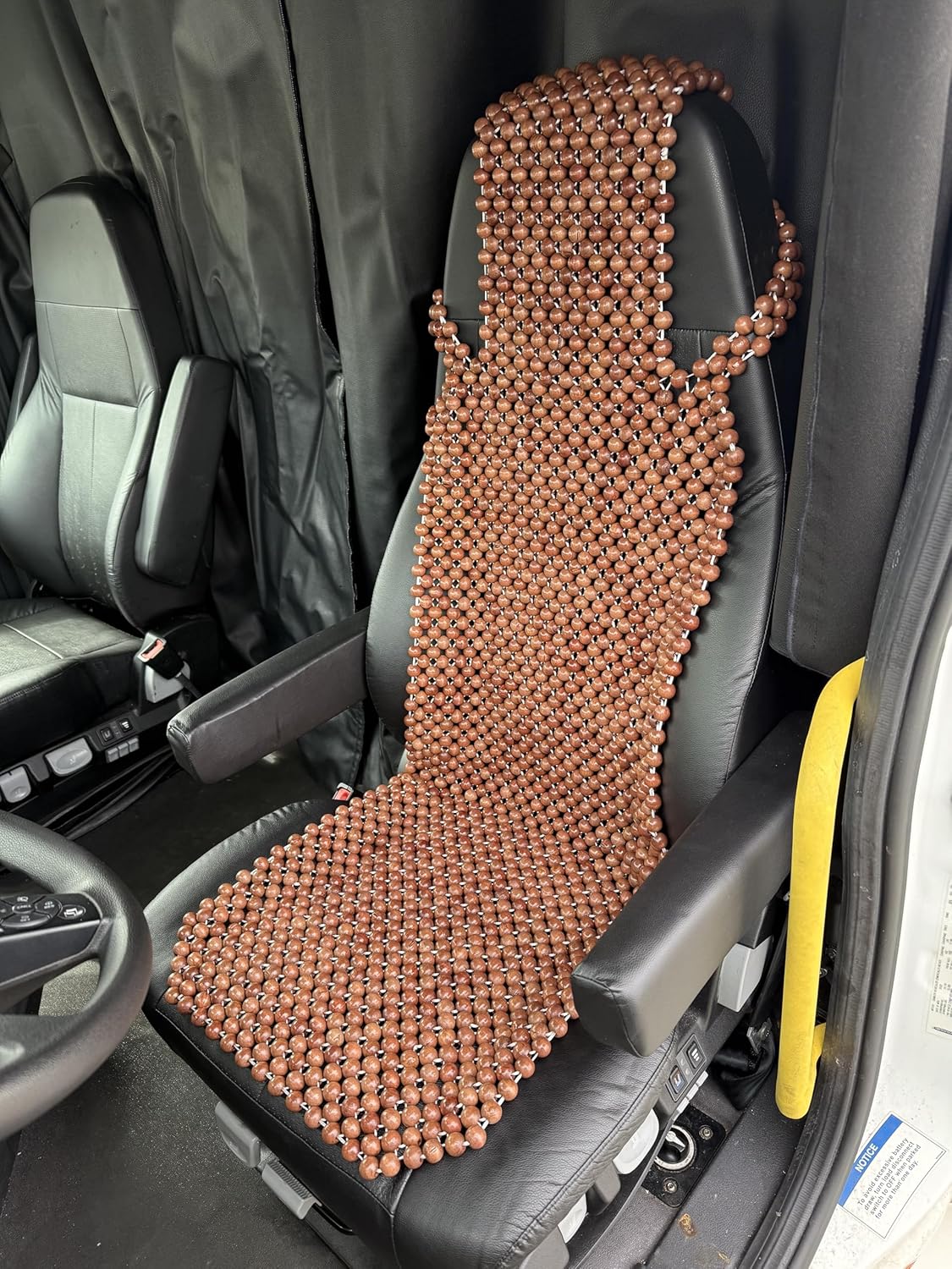EXCEL LIFE Natural Wood Beaded Seat Cover Massaging Cool Cushion for Car Truck. Keeps The Back from Getting Sweaty While Driving. Makes Driving More Bearable and Less Painful On Long Trips