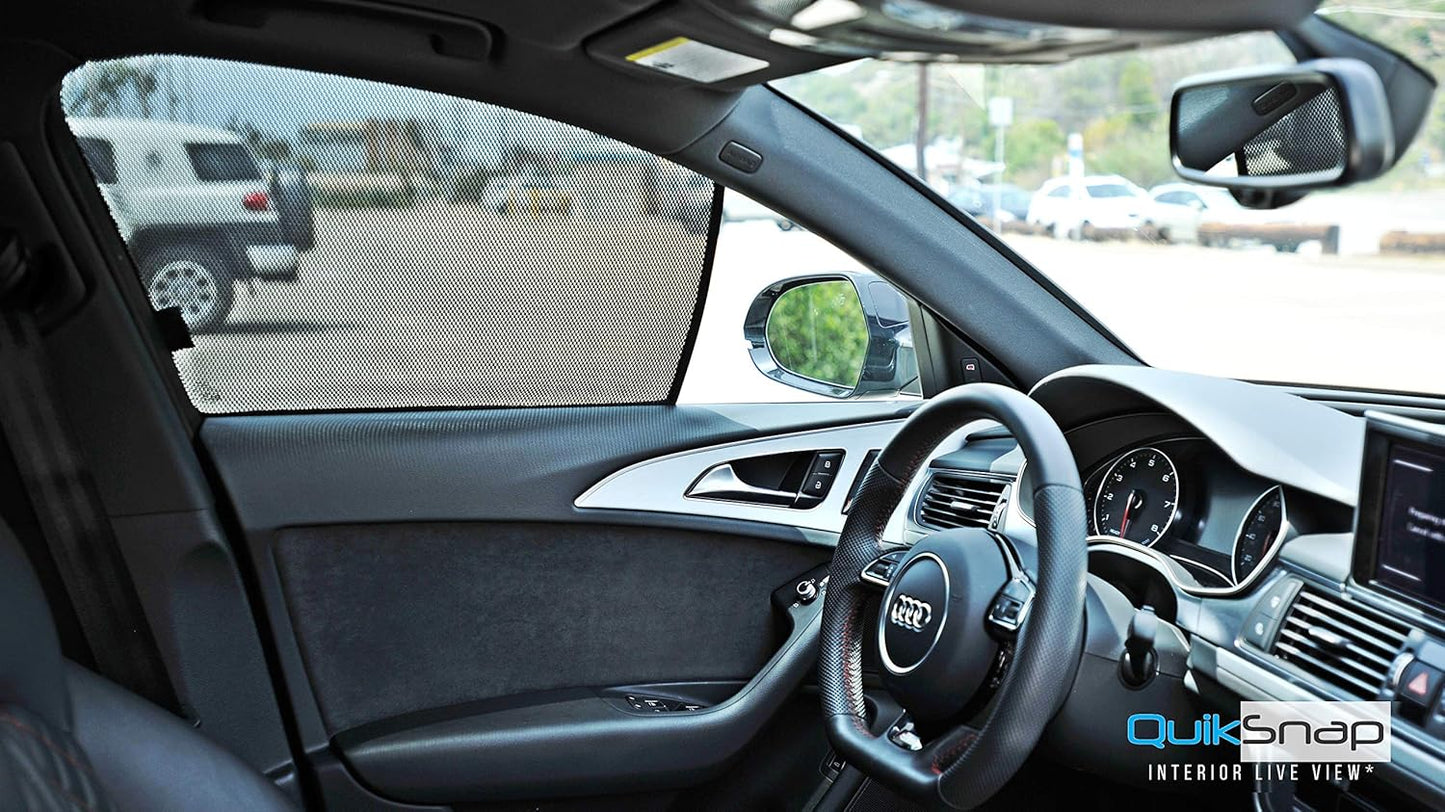 QuikSnap sunshades - Custom Side Window sunshades (Compatible with Toyota Corolla 2014-2018) (Set of 4)