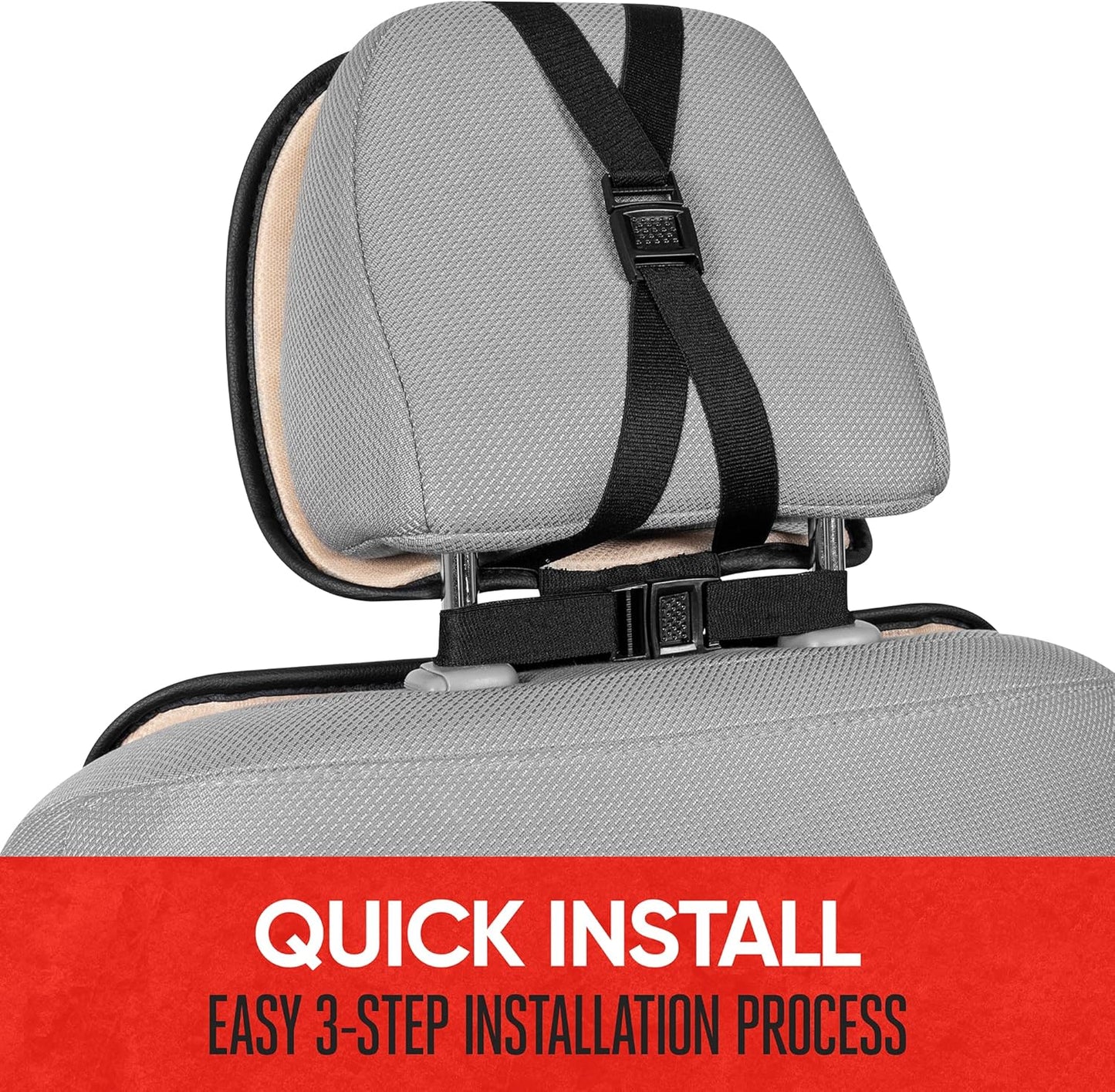 BDK Auto MTSC-9210-BG: Slim-Fit Pu Leather Seat Cushion/Beige
