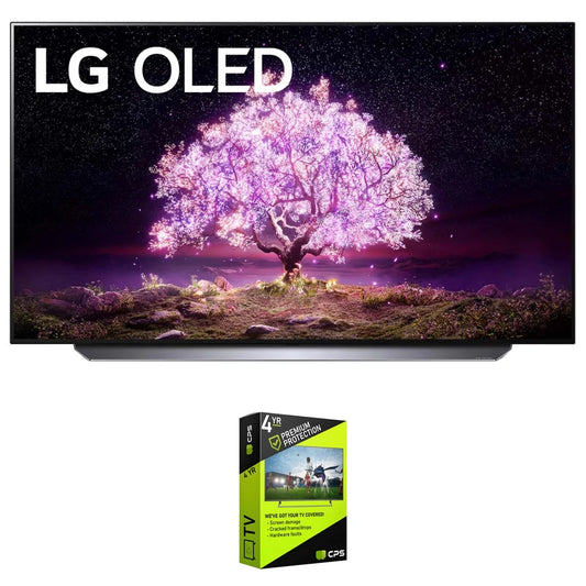LG OLED65C1PUB 65 Inch 4K Smart OLED TV with AI ThinQ (2021 Model) Bundle with Premium 4 Year Extended Protection Plan