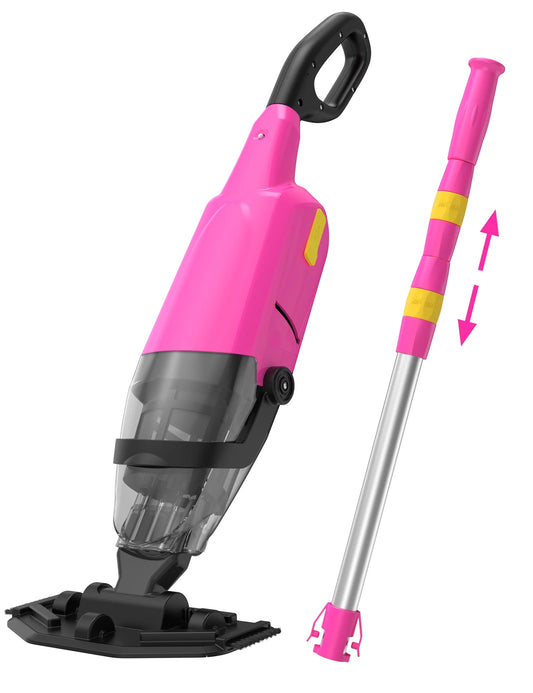 Oxseryn Rechargable Handheld Pool Vacuum with Running Time up to 60-Minutes Ideal for Above Ground Pools, Spas and Hot Tub, Pink