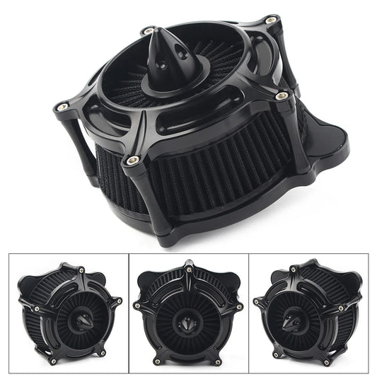 NS Turbine Spike Air Intake Filter Cleaner for Harley Road Glide FLTR 08-16 Blk