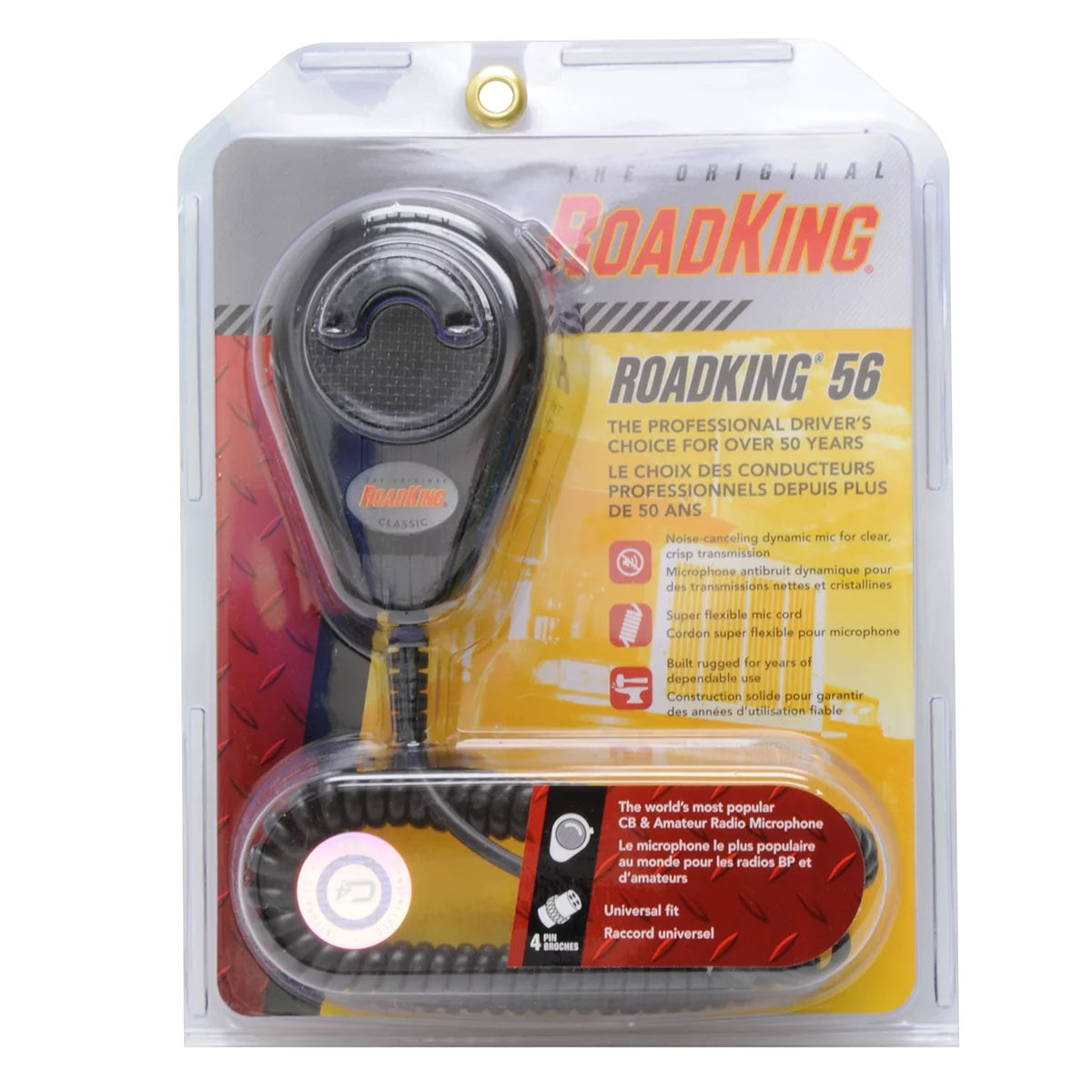 Roadking 4-Pin Noise-Cancelling Cb Mic Black