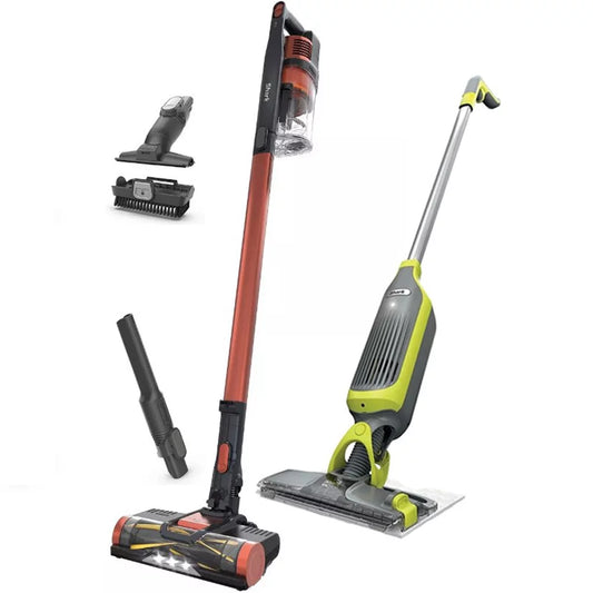 Restored Shark IZ142 Impact Pet Pro Cordless Vacuum with Zero-M Orange Includes Bonus VM200 Pro Cordless Hard Floor Vacuum Mop (Refurbished)