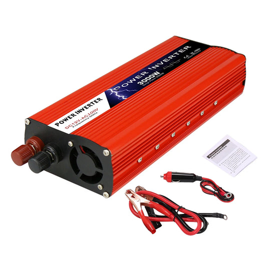 Gecheer Solar Power Inverter Modified Sine  Power Inverter 1500W3000W(Peak) DC  to 100V- AC Power Inverter Dual USB Port