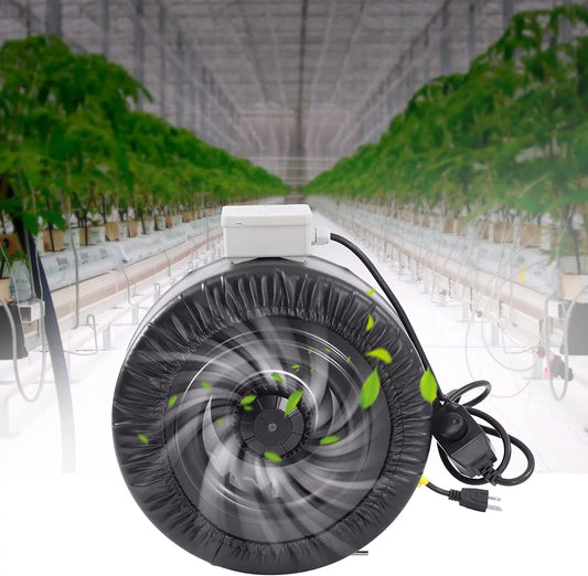 FETCOI Grow Tent Fan 8 Inch Inline Fan Industrial Grade Duct Exhaust Fan Combinable with HEPA Filter & Carbon Filter Powerful Booster Fanwith Speed Controller