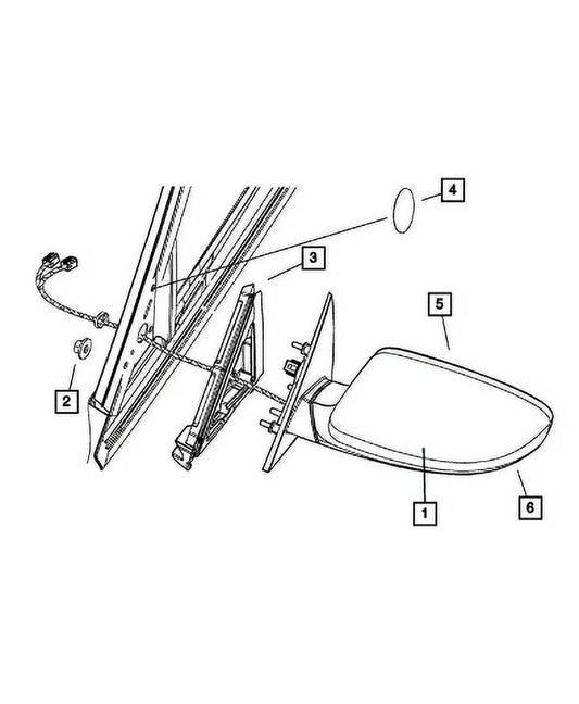 New Genuine Mopar Glass Mirror Replacement OE 68103029AA