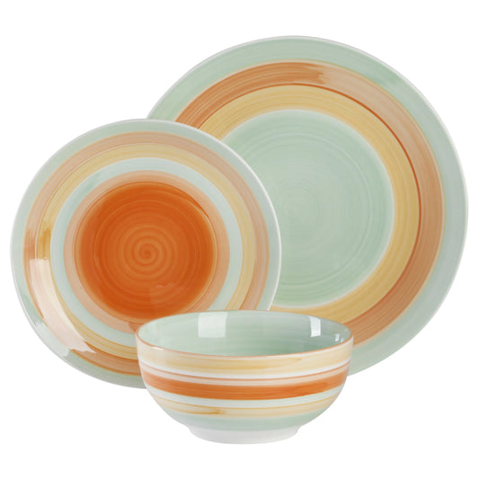 Wanda June Home Vintage Stripe 12-Piece Porcelain Dinnerware Set by Miranda Lambert