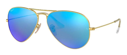 Ray Ban RB3025 112/4L 58M Matte Gold/Polarized Blue Mirror Aviator,Matte Gold/ Polarized Blue Mirror,58 mm