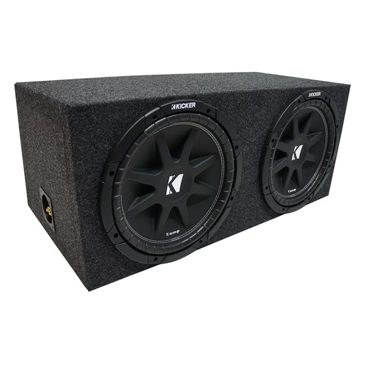 Universal Car Stereo Rearfire Sealed Dual 10 Kicker Comp C10 Sub Box 2 Ohm