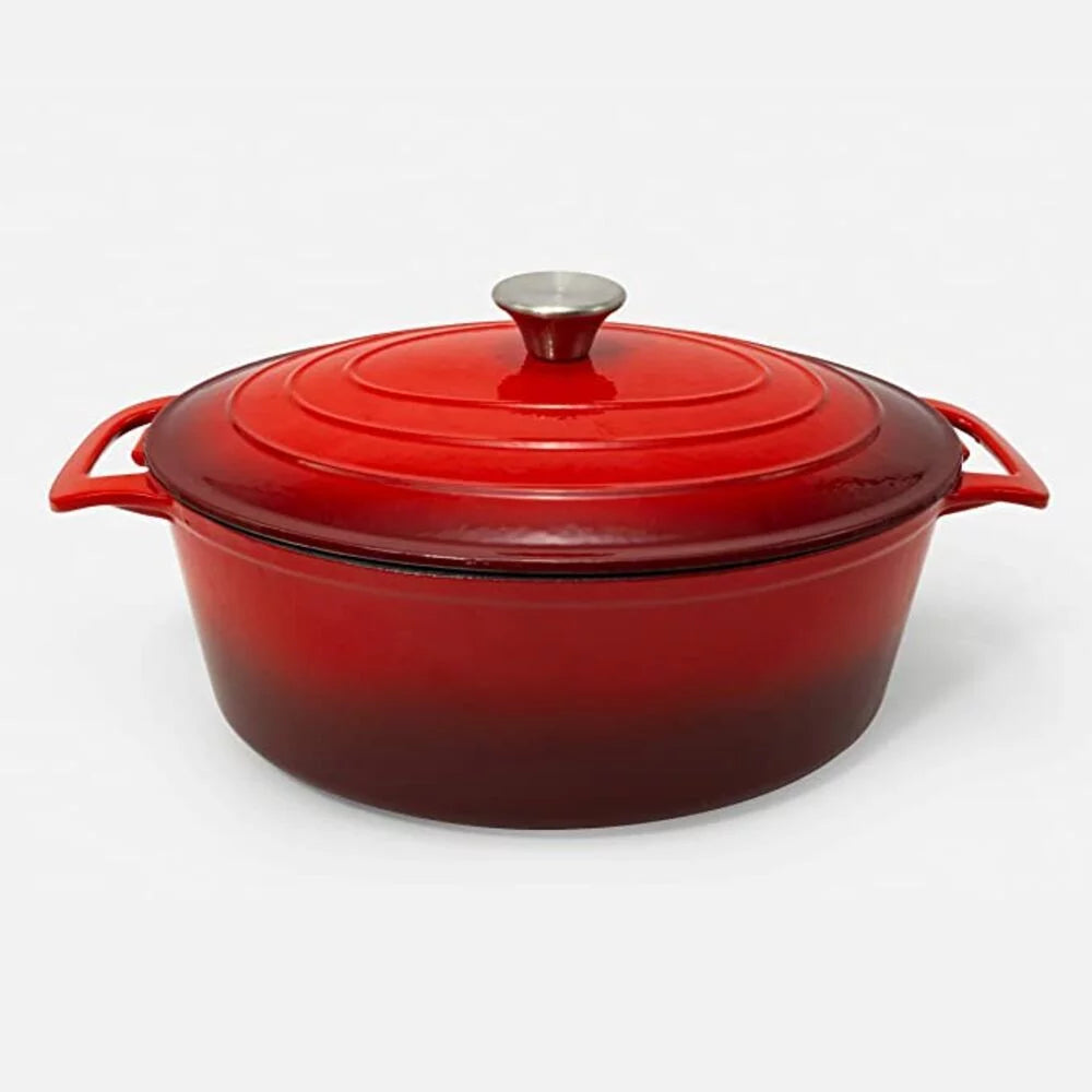 CookPro 6 Qt. Oval Casserole Pan w/Red Coating