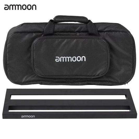 ammoon DB-2 Portable Guitar Pedal Board Aluminum Alloy with Carrying Bag Tapes Straps