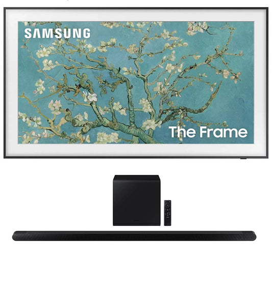 Samsung QN65LS03BAFXZA 65 The Frame 4K UltraHD Smart QLED TV with a Samsung HW-S800B 3.1.2Ch Soundbar (2022)