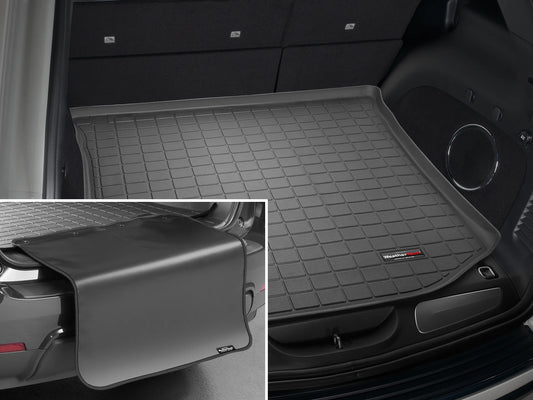 WeatherTech Cargo Trunk Liner with Bumper Protector compatible with 2011-2021 Jeep Grand Cherokee - Behind 2nd Row Seating With Bumper Protector, Black