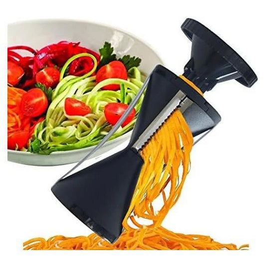 Vegetable Spiralizer With 4 Julienne Interchangeable Blades - With Ceramic Peeler And Cleaning Brush, Zucchini Spaghetti Pasta Noodle Maker - Black