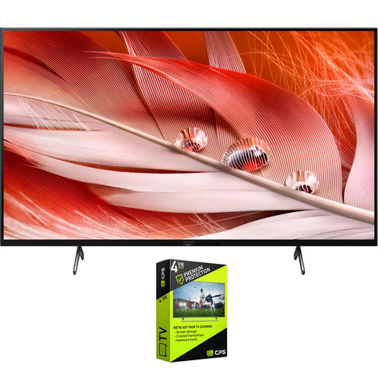 Sony XR65X90J 65 inch X90J 4K Ultra HD Full Array LED Smart TV 2021 Model Bundle with Premium 4 Year Extended Protection Plan